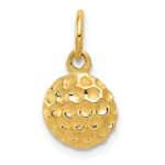 14k Domed Golf Ball Charm