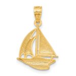 14k Sailboat Pendant - Image 3