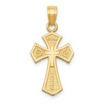 14k Reversible Passion Cross Pendant - Image 4