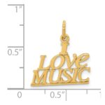 14K I LOVE MUSIC Charm - Image 4