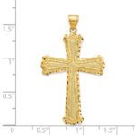 14K Diamond-cut Cross Pendant - Image 4