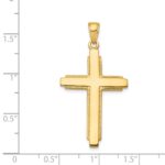 14K Solid Cross Pendant - Image 4