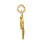 14k Satin Diamond-cut Comb and Scissors Charm - Image 2