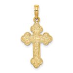 14K Budded Cross Pendant - Image 4