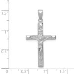 14K White Gold Crucifix Pendant - Image 4