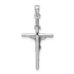 14K White Gold Stick Style Crucifix Pendant - Image 3