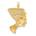 14k Satin Diamond-cut Nefertiti Charm - Image 3