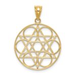 14k Star of David Circles Pendant - Image 4