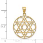 14k Star of David Circles Pendant - Image 3