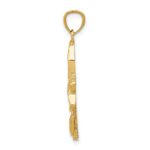 14K and White Rhodium Ice Skater Pendant - Image 2