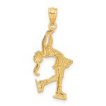14K and White Rhodium Ice Skater Pendant - Image 3