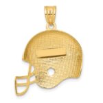 14k Brushed Football Helmet Pendant - Image 3