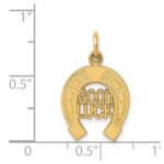 14k GOOD LUCK Horseshoe Charm - Image 4