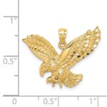 14K Diamond-cut Eagle Pendant - Image 4