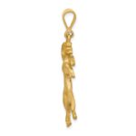 14k Satin Diamond-cut Aries Zodiac Charm - Image 2