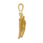 14k Satin Diamond-cut Taurus Zodiac Charm - Image 2