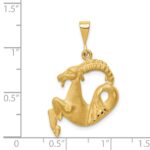 14k Satin Diamond-cut Capricorn Zodiac Charm - Image 3