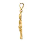 14k Satin Diamond-cut Aquarius Zodiac Charm - Image 2
