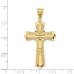 14K Diamond-cut Cross Pendant - Image 4