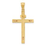 14K Two-tone INRI Crucifix Pendant - Image 3