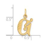 14K Diamond-cut Letter G Initial Charm - Image 4