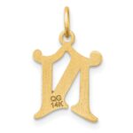 14K Diamond-cut Letter N Initial Charm - Image 3