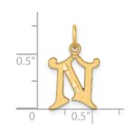 14K Diamond-cut Letter N Initial Charm - Image 4