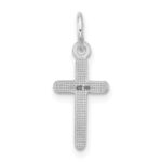 14k White Gold Cross Pendant - Image 3