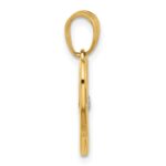 14K with White Rhodium Diamond-cut Heart Arrow Pendant - Image 2