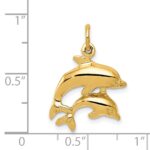 14k Dolphin Pair Charm - Image 4