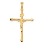 14K Polished Crucifix with Onyx Tips Pendant