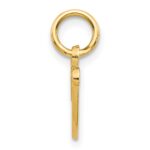 14KY Script Letter V Initial Charm - Image 2