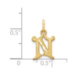 14k Letter N Initial Charm - Image 4