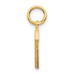 14KY Satin Diamond-cut Letter G Initial Charm - Image 2