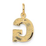 14KY Satin Diamond-cut Letter G Initial Charm - Image 3