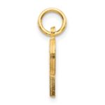 14KY Satin Diamond-cut Letter P Initial Charm - Image 2