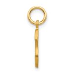 14KY Satin Diamond-cut Letter S Initial Charm - Image 2