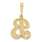 14KY Polished Script Filigree Letter B Initial Pendant - Image 3