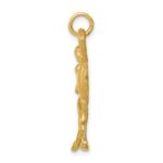 14k Satin Diamond-cut Gymnast Charm - Image 2