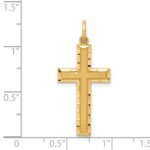 14K Diamond-cut Cross Charm - Image 4