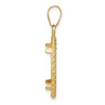 Wideband Distinguished Coin Jewelry 14k Polished with Casted Rope 16.5mm Prong Coin Bezel Pendant - Image 2