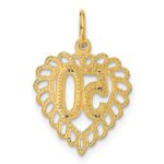 14k 50 in Heart Charm - Image 3