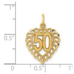 14k 50 in Heart Charm - Image 4