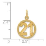 14k 21 in Circle Pendant - Image 4