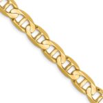 14K 7mm Concave Anchor with Lobster Clasp Chain