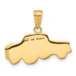 14k and White Rhodium Pick-up Truck Pendant - Image 3