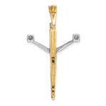 14K Two-tone Crucifix Charm - Image 4
