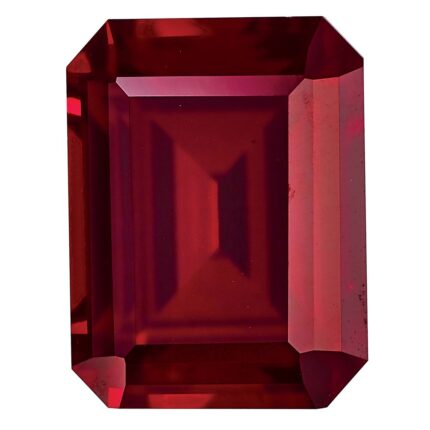 Created Ruby 12x10mm Emerald Cut