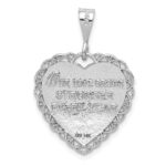 14k White Gold Reversible 50th ANNIVERSARY / OUR LOVE GROWS STRONGER EVERY YEAR Charm - Image 4