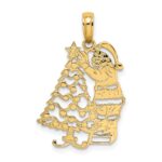 14k Polished Christmas Tree and Santa Charm